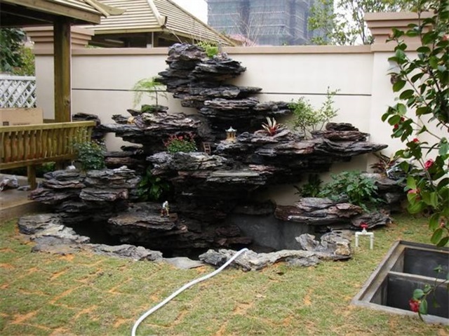 历下庭院鱼池过滤池改造